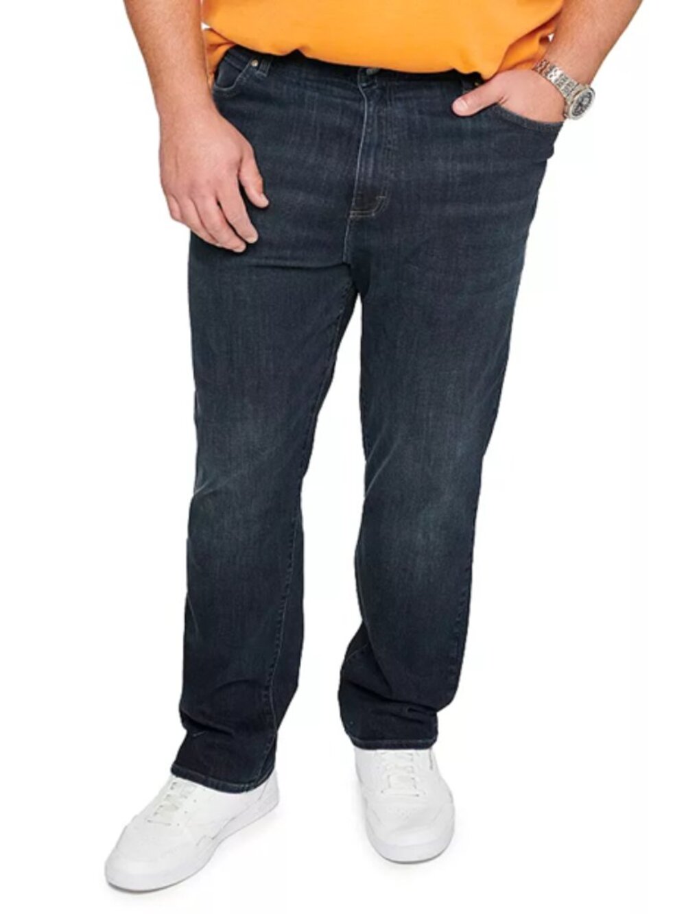 Men's Big & Tall Lee Extreme Motion MVP Straight Fit Jeans, Size: 46 X 32, Blue